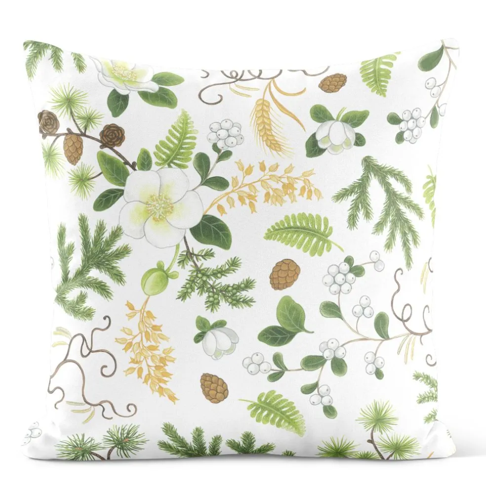 Barr & Blom offwhite/grön – kuddfodral