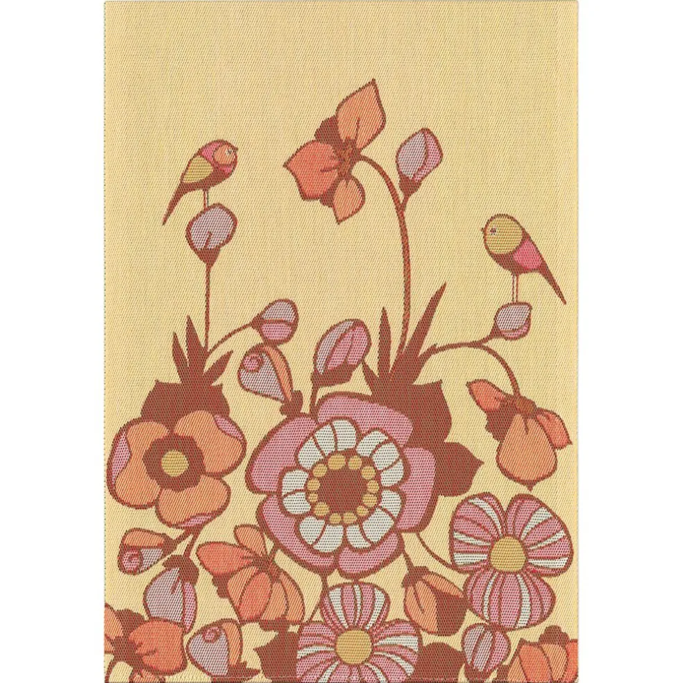 Blomkvitter kökshandduk 35X50 - Ekelunds Linneväveri