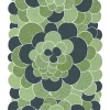 Blomster grön tyg