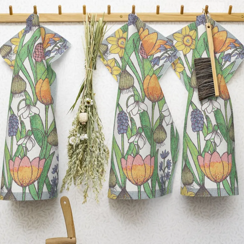 Blomsterlök kökshandduk 35X50 - Ekelunds Linneväveri