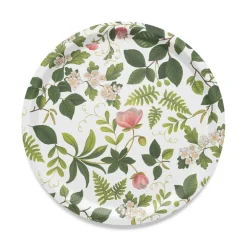 Blomsterlund grön - rund bricka Ø31cm