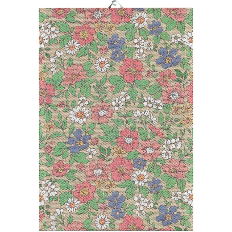 Blomsteräng kökshandduk 35X50 - Ekelunds Linneväveri