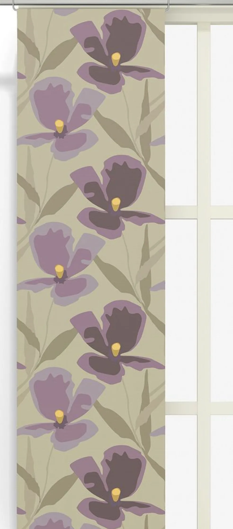 Blomsterskrud culla lila panelgardiner