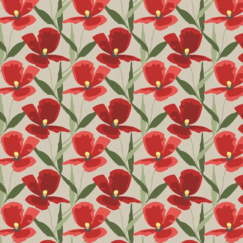 Blomsterskrud culla röd tyg