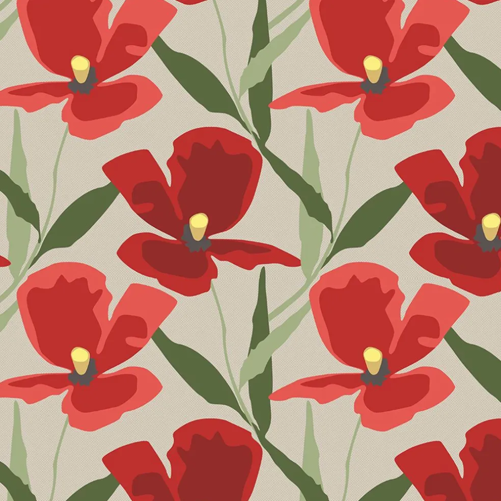Blomsterskrud culla röd tyg