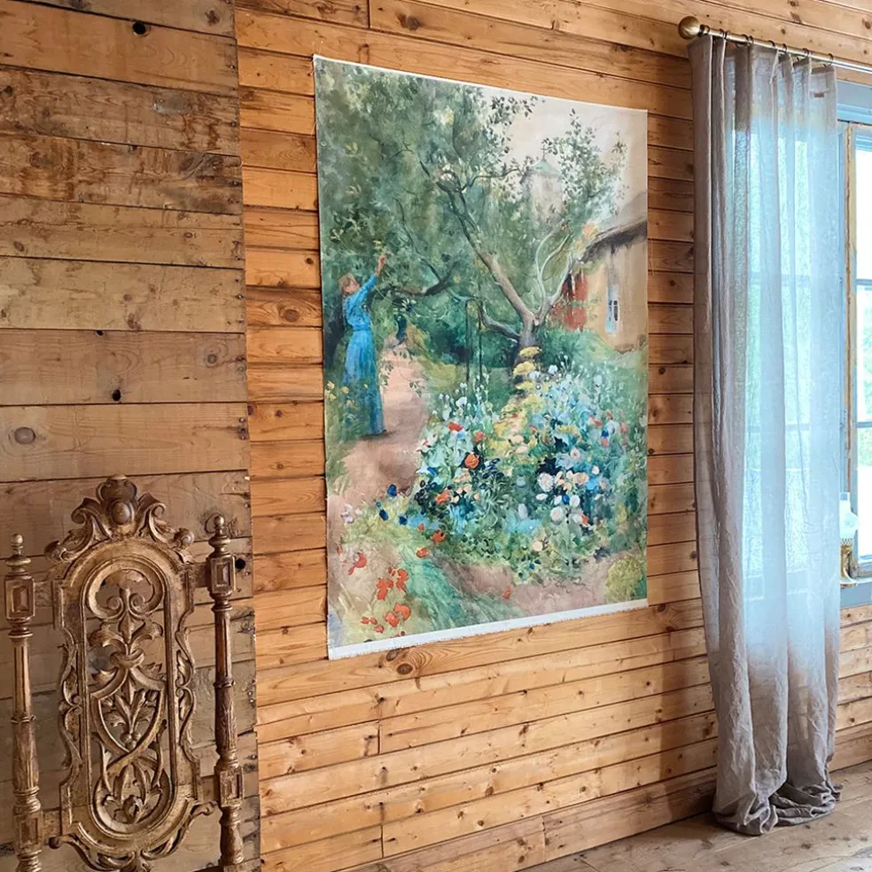 Blomsterträdgård 95x130 Tygtavla - Carl Larsson