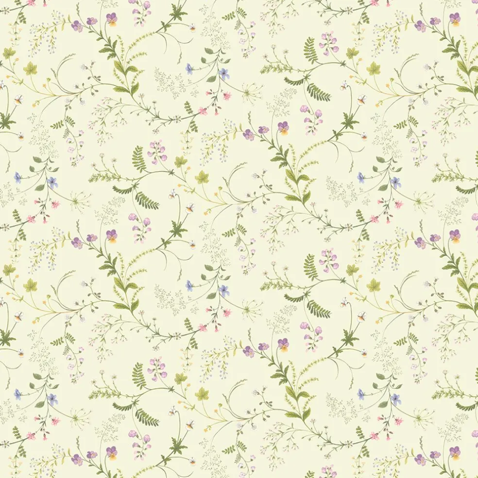 Blomsteryra gul blommigt tyg