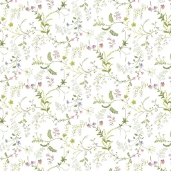Blomsteryra vit bordsduk
