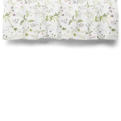 Blomsteryra vit gardinkappa metervara