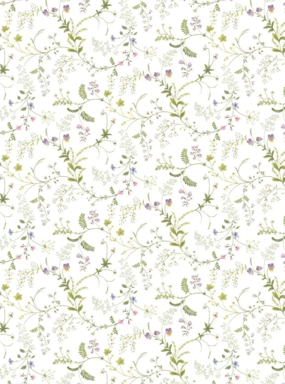 Blomsteryra vit kuddfodral