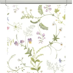 Blomsteryra vit panelgardiner
