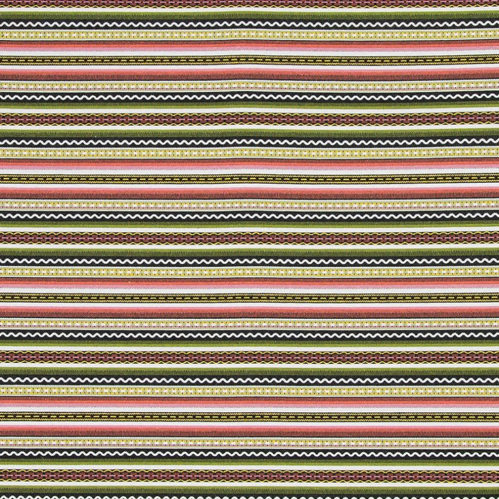 Cadiar grön-rosa jacquardtyg