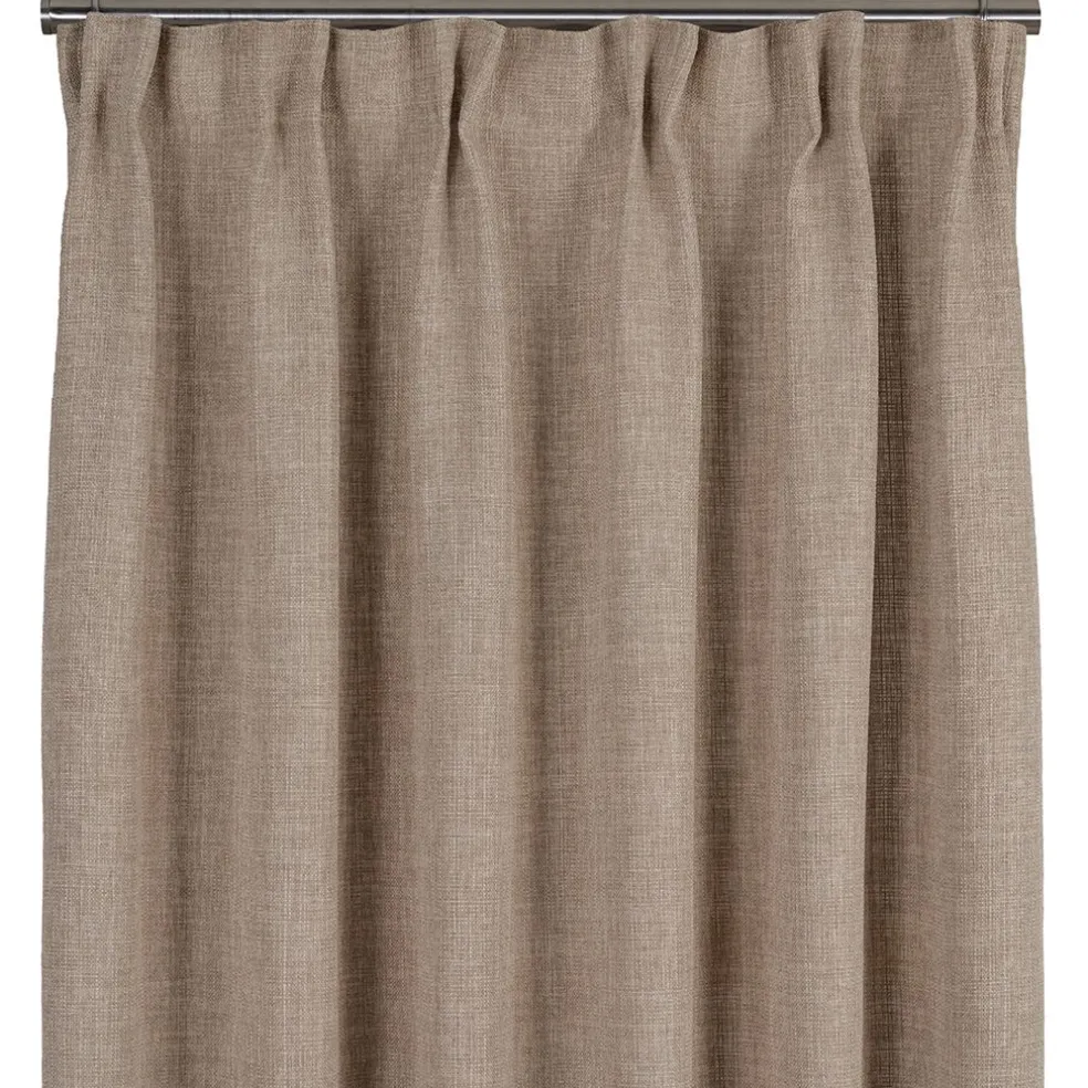 Charlie beige gardiner - elegant struktur och mjukt fall