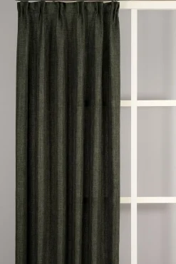 Charlie mörkgrön gardiner - elegant struktur och mjukt fall