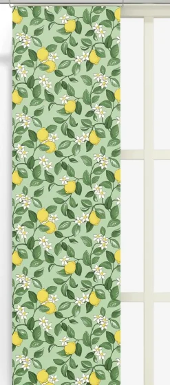 Citronlycka grön panelgardiner