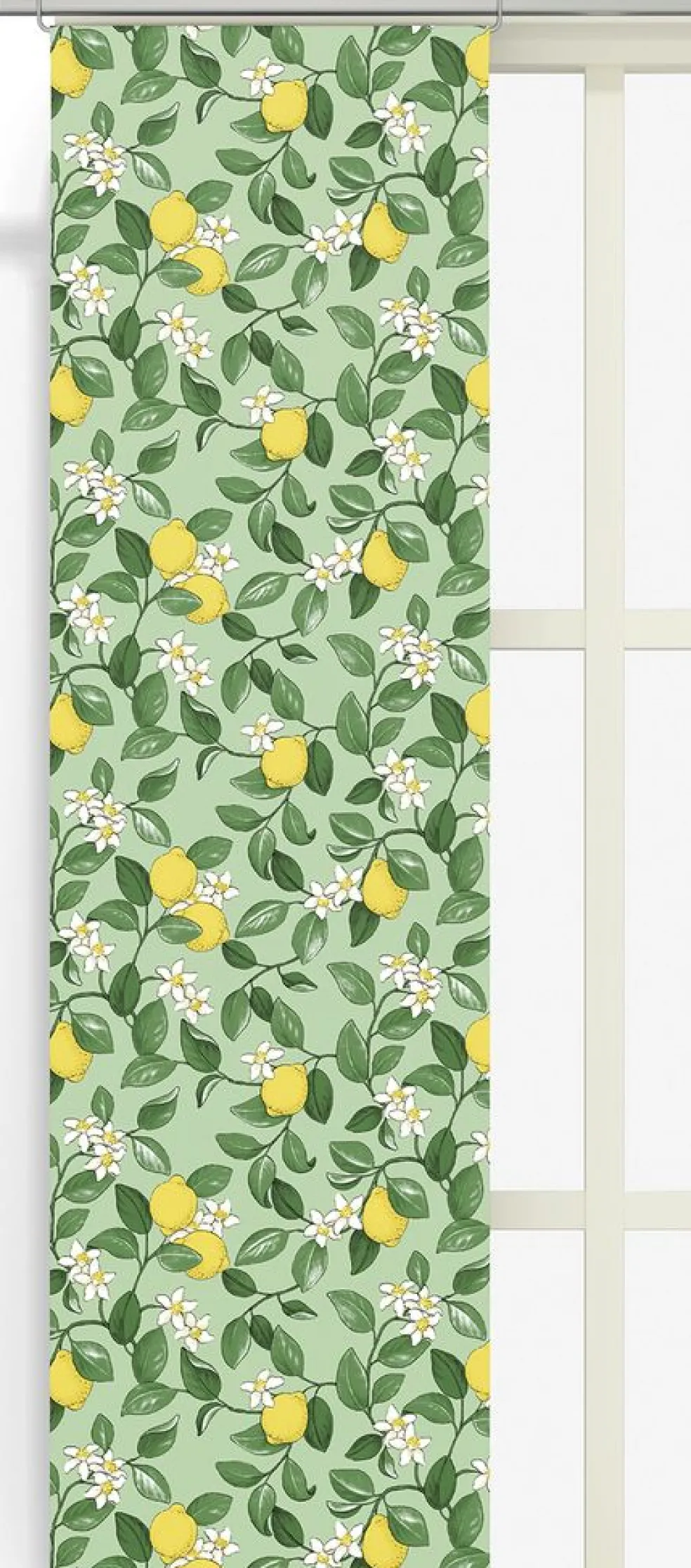 Citronlycka grön panelgardiner