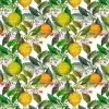Citrus offwhite tyg – Ljus elegans med citrusdetaljer