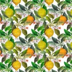 Citrus offwhite tyg – Ljus elegans med citrusdetaljer