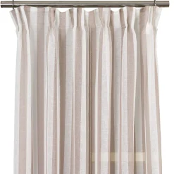 Disa beige randiga gardiner