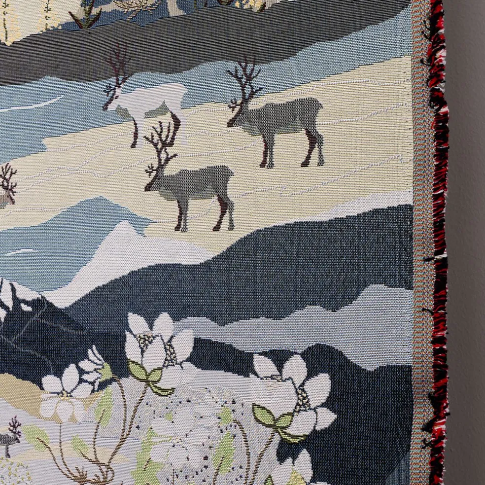 Fjällvandring blå gobeläng