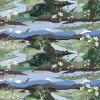 Fjällvandring grön-blå tyg