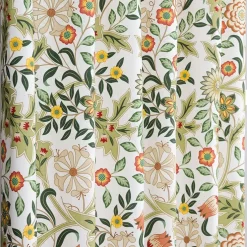 Flora grön gardiner