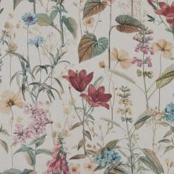 Flower Dreamy tyg - Linnelook Halv Panama