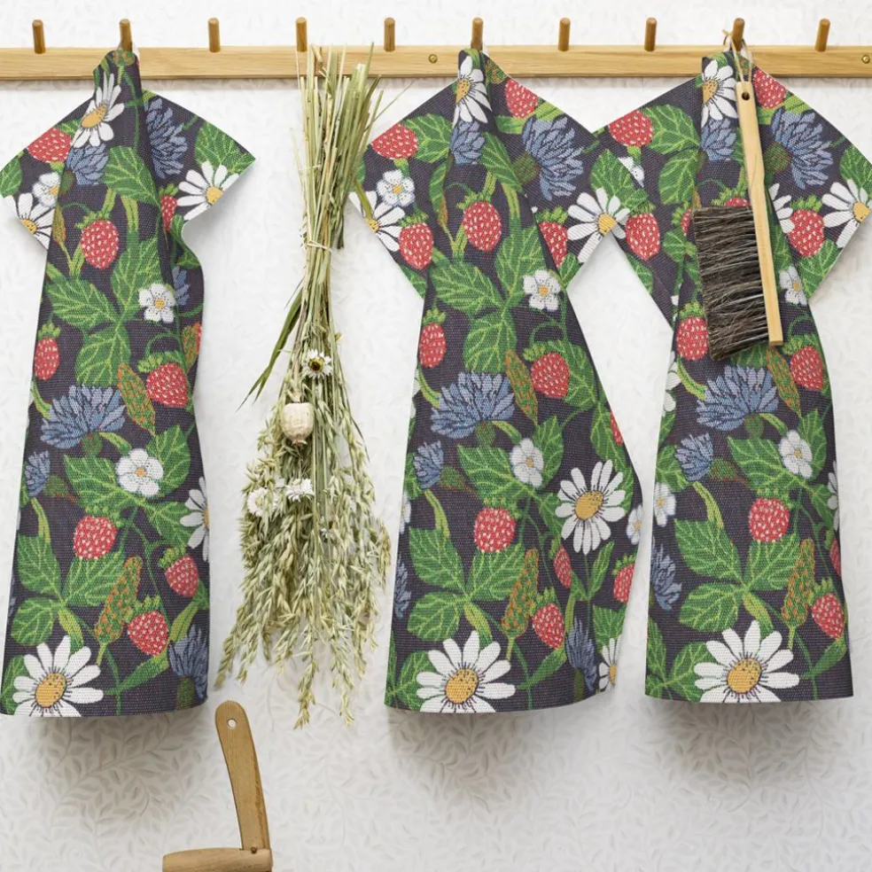 Fragaria kökshandduk 35X50 - Ekelunds Linneväveri