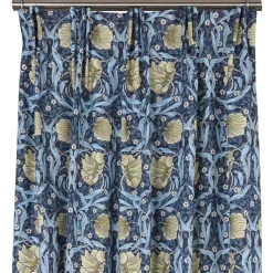 Grace blå gardiner - Klassisk blommig Arts and Crafts design