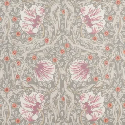 Grace dimmgrön tyg - Klassisk blommig Arts and Crafts design