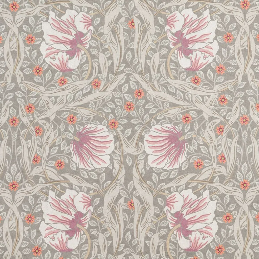 Grace dimmgrön tyg - Klassisk blommig Arts and Crafts design