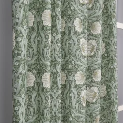 Grace grön gardiner - Klassisk blommig Arts and Crafts design