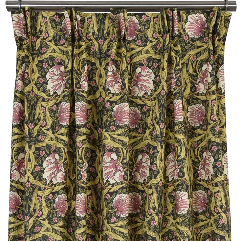 Grace rosa-grön gardiner - Klassisk blommig Arts and Crafts design