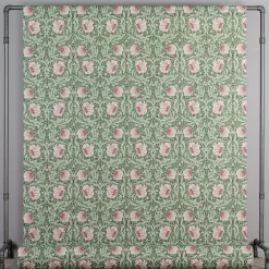 Grace rosa/ljusgrön tyg - Klassisk blommig Arts and Crafts design