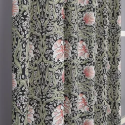 Grace svart gardiner - Klassisk blommig Arts and Crafts design