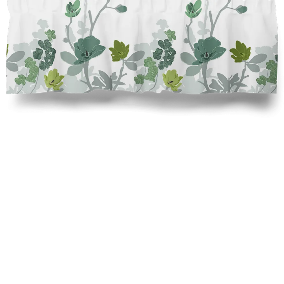 Grandiflora grön gardinkappa metervara