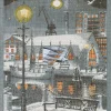 Göteborg natt kökshandduk 35X50 - Ekelunds Linneväveri