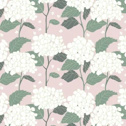 Hortensia rosa tyg