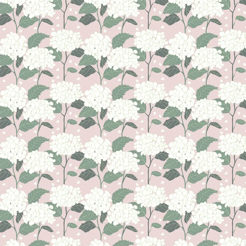 Hortensia rosa tyg