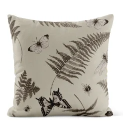 Humlan beige kuddfodral i linnelook