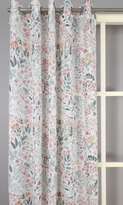 Ida persika öljettgardiner – tunna gardiner med blomstermönster