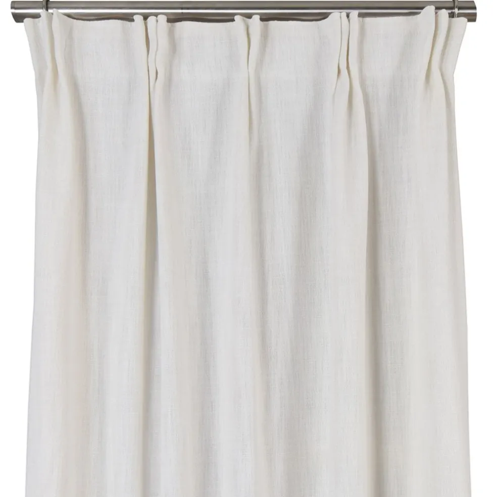 James offwhite gardiner – Modern linne-look med lyxigt fall