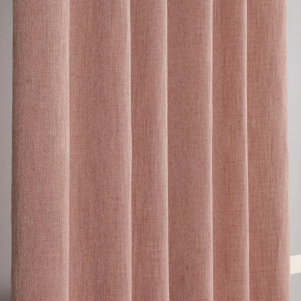 James rosa gardiner – Modern linne-look med lyxigt fall