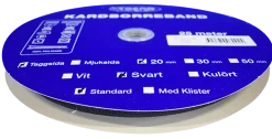 Kardborreband tagg svart 20mm - 25m rulle