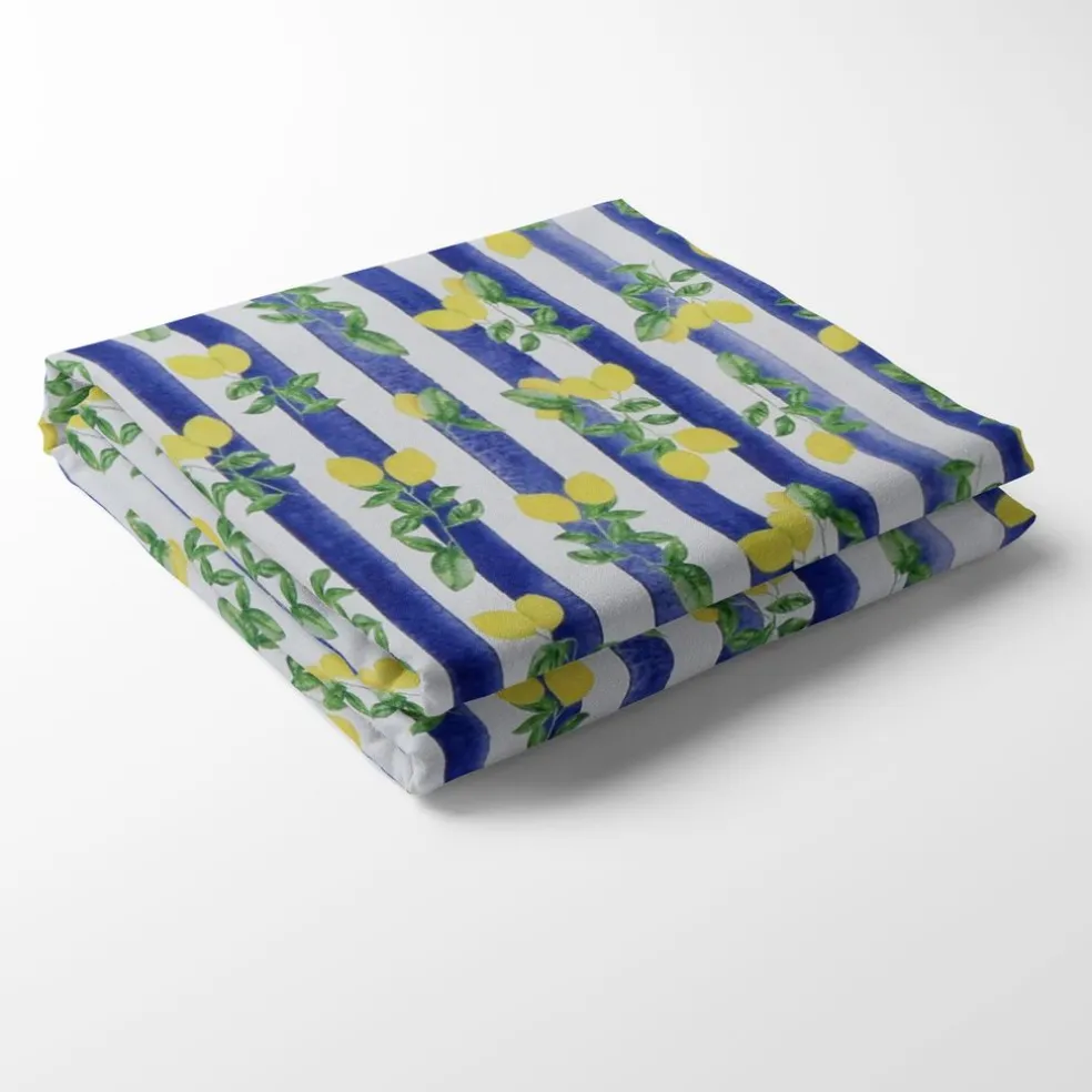 Lemon stripe bordsduk
