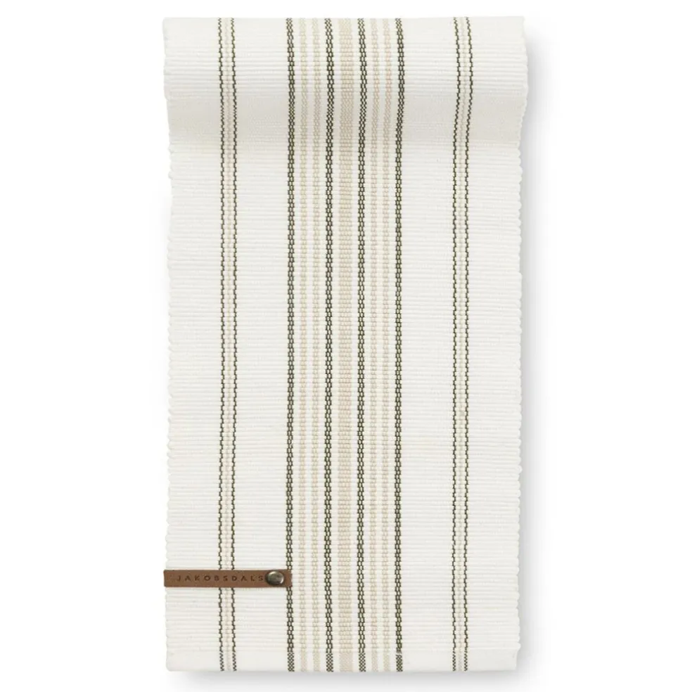 Linara beige löpare 17x120 cm – Randig bordslöpare