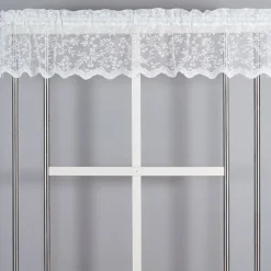 Lize offwhite spets kappmetervara 30 cm vit – klassisk gardinkappa