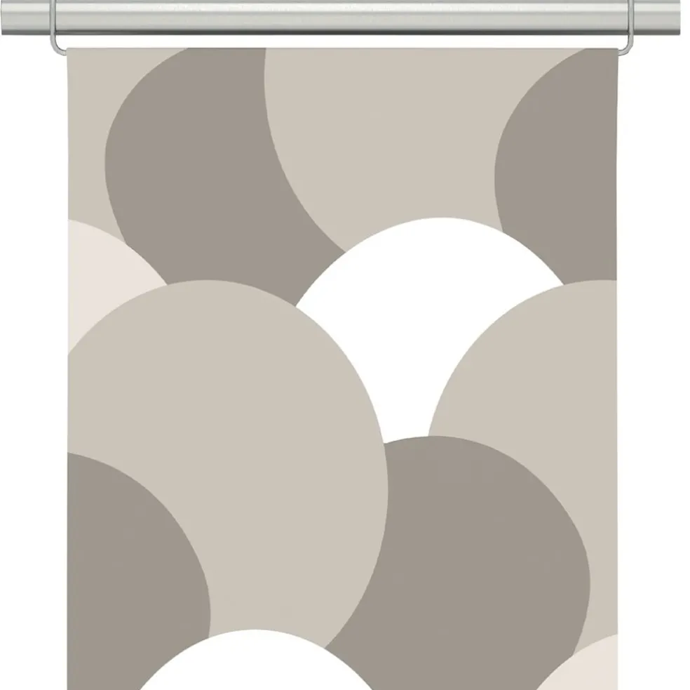 Månväven beige panelgardiner