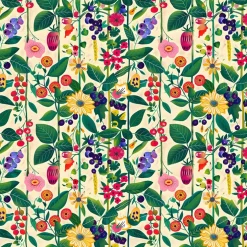 Nordisk Flora tyg - skandinaviska bär och blommor