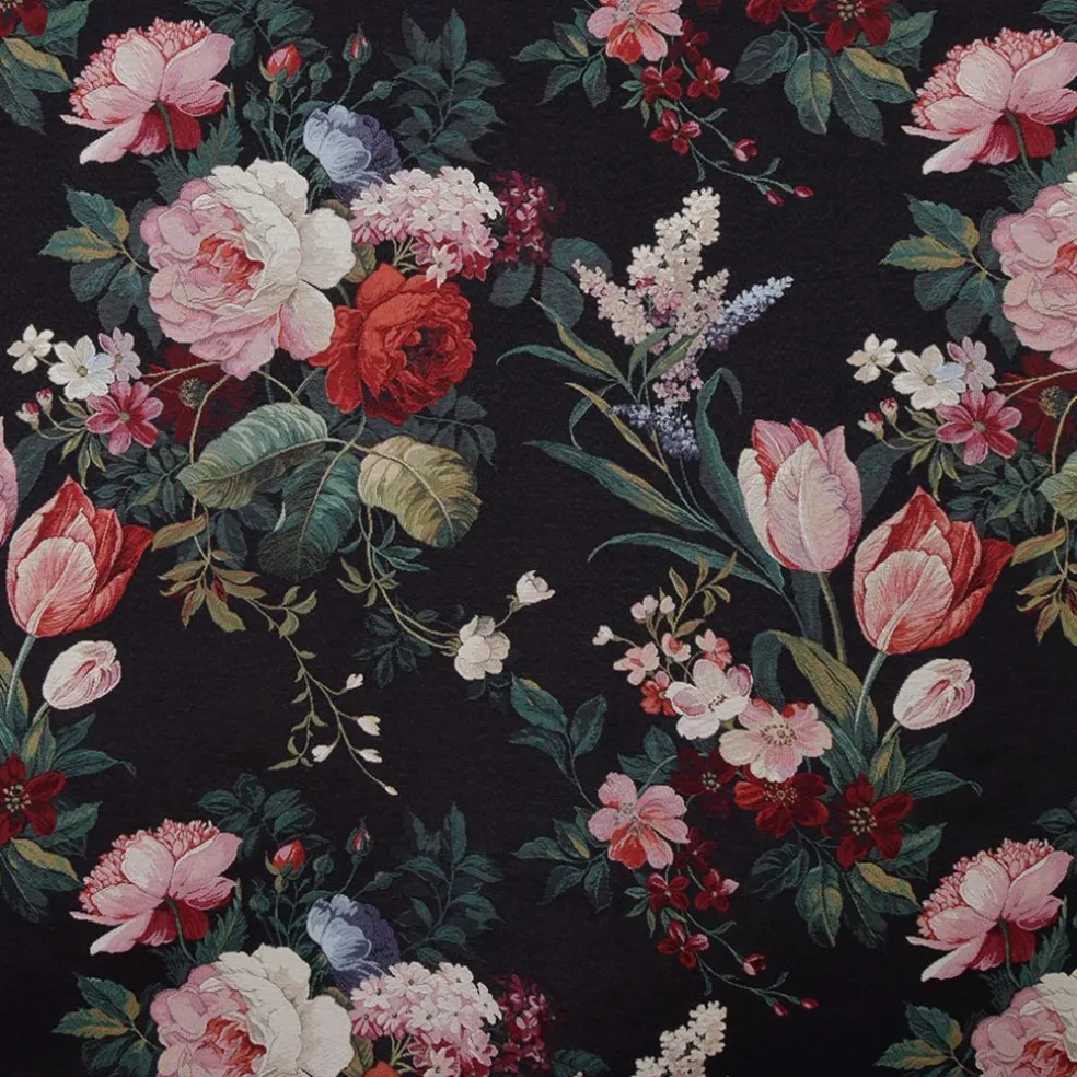 Painted vintage bouquet möbeltyg